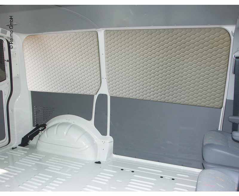 Binnenafwerking VW T5/T6 KR + LR Bus, grijs, tegenoverliggende schuifdeur, grijs