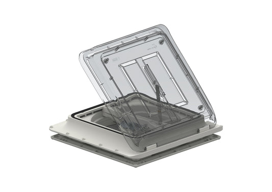 Afzuigkap met 12 volt ventilator + thermostaat 40x40cm