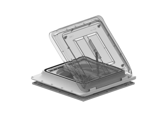Zwenkdakafzuigkap Turbo-Vent met 12 Volt ventilator 40x40cm