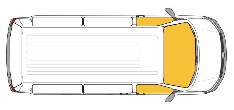 Thermomat magneet bestuurderscabine 3-delig VW Caravella/Multivan vanaf 2021