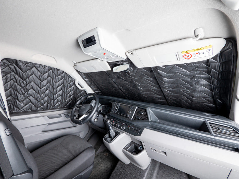 Thermomat magneet bestuurderscabine 3-delig Ford Tourneo vanaf 23 met spiegel zwart