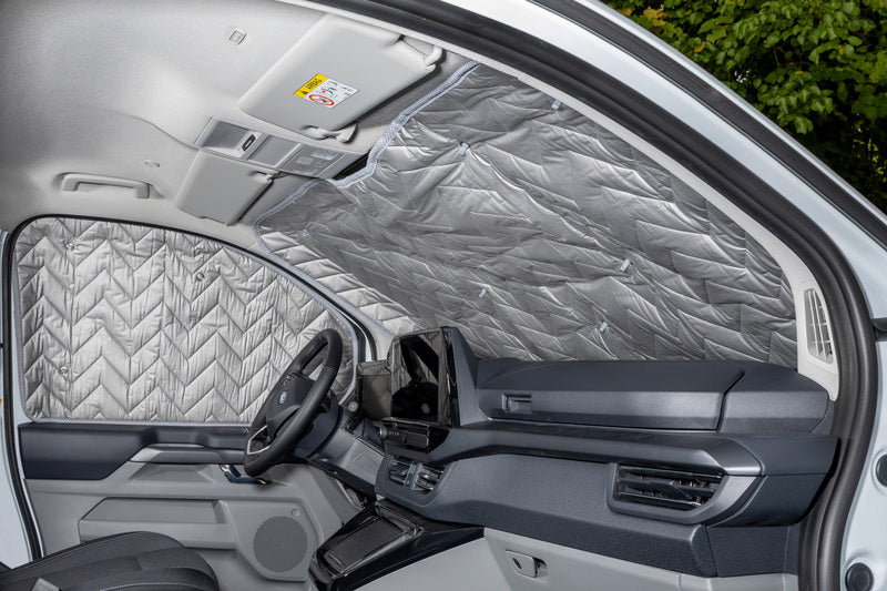 Thermische mat zuignappen bestuurderscabine 3-delig Ford Custom Tourneo vanaf 23, grijs