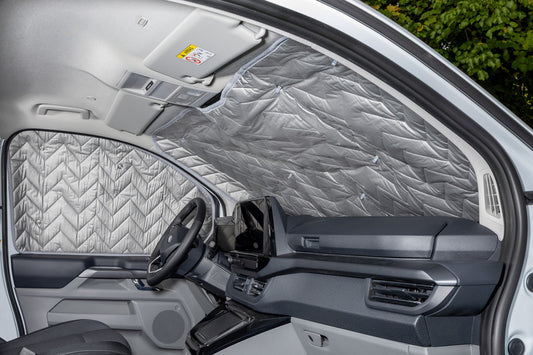 Thermische mat zuignappen bestuurderscabine 3-delig Ford Custom Tourneo vanaf 23, grijs