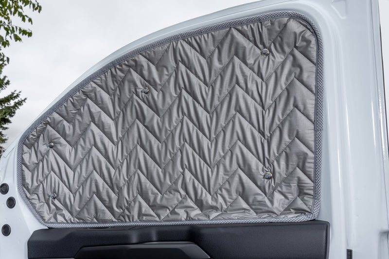 Thermische mat zuignappen bestuurderscabine 3-delig Ford Custom Tourneo vanaf 23, grijs