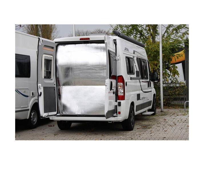 Achterklepisolatie, 2-delig, lichtbeige, hoge deuruitsparing