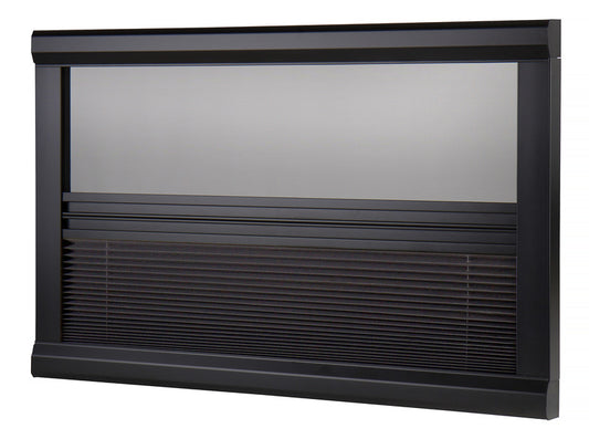 Verduisteringsrolgordijn en insectenwering UniFrame 900x450, aluminium frame, zwart