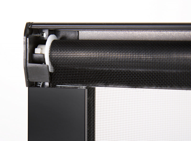 Verduisteringsrolgordijn en insectenwering UniFrame 900x450, aluminium frame, zwart