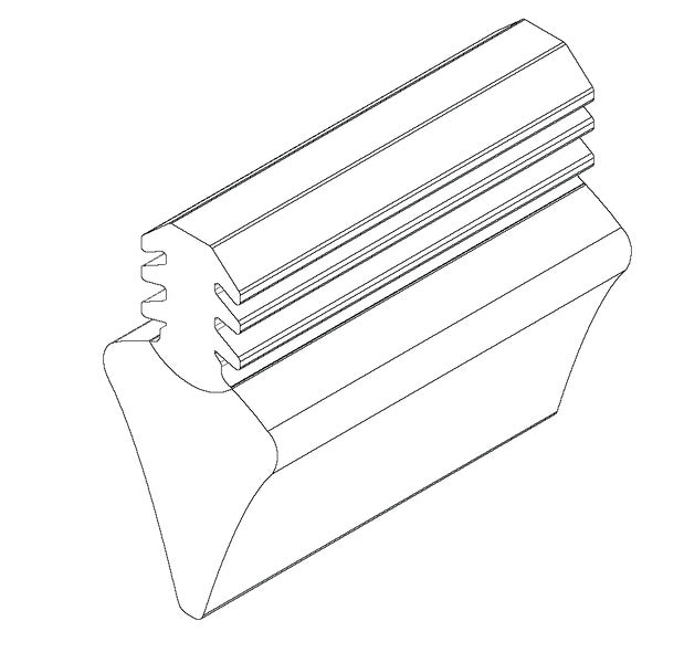 Rubberen afdichting voor Euro Slide frame