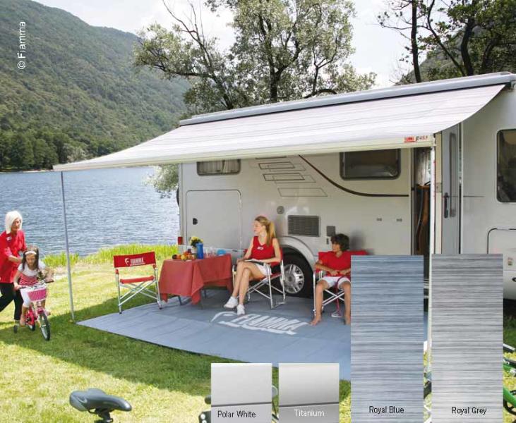 Fiamma F45L luifel – 500 cm – Wit – Royal Blue – 425028 – bron 76031969296719