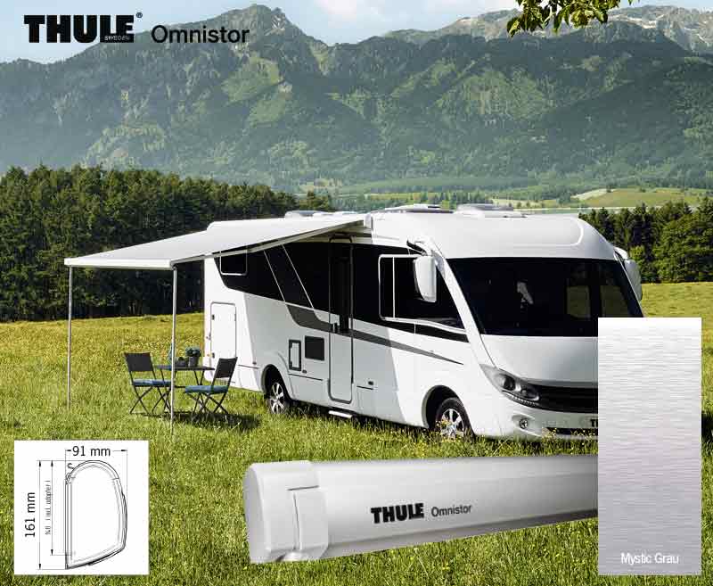 Thule Omnistor 5200 luifel – met motor – 355 cm – Zilver – Mystic Grey – bron 76029962846543 – 42588