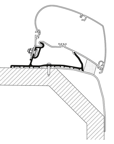 Adapter Thule Omnistor Luifel Laika Ecovip voor TO 6300 / 9200