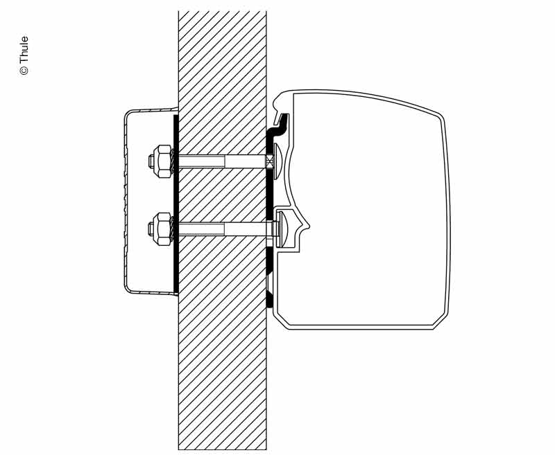 Thule awning 3200, Adapter Roof Rack