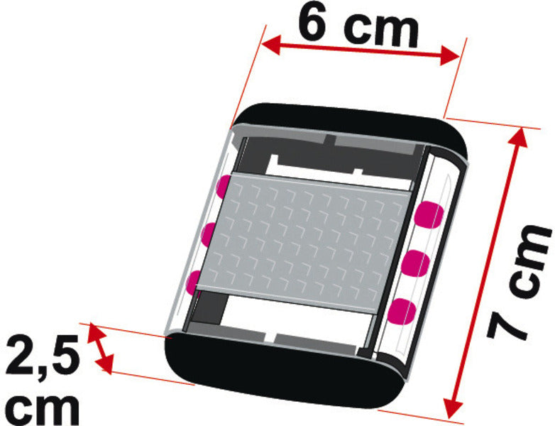 Stormbeveiliging voor Fiamma luifels, met LED Tiedown Solar licht