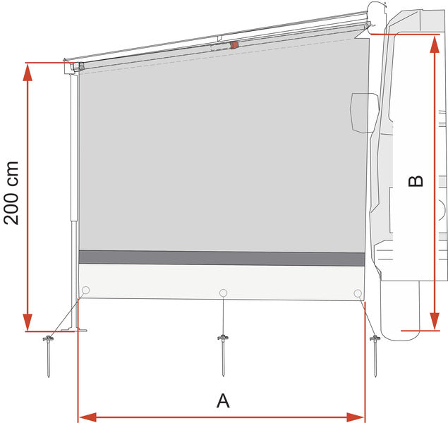 Seitenwand Voor F45 190cm