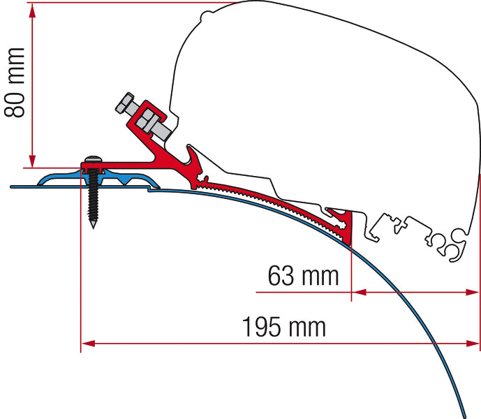 Fiamma Adapter Kit F80 Laika Kreos vanaf 2021