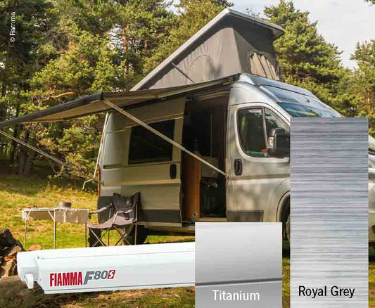 Fiamma F80S dakluifel 4,5m, voor bestelwagens en campers.