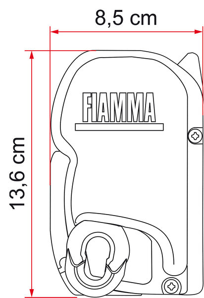 Luifelset FIAMMA PSA F45S met adapter in zwart