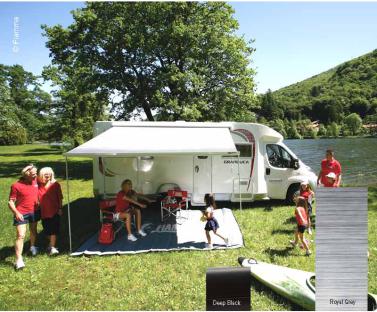 Fiamma luifel F45S 3,75m Royal Grey, koffer diepzwart