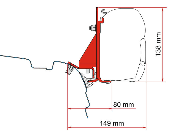 Aluifeladapter F45 voor T5/T6