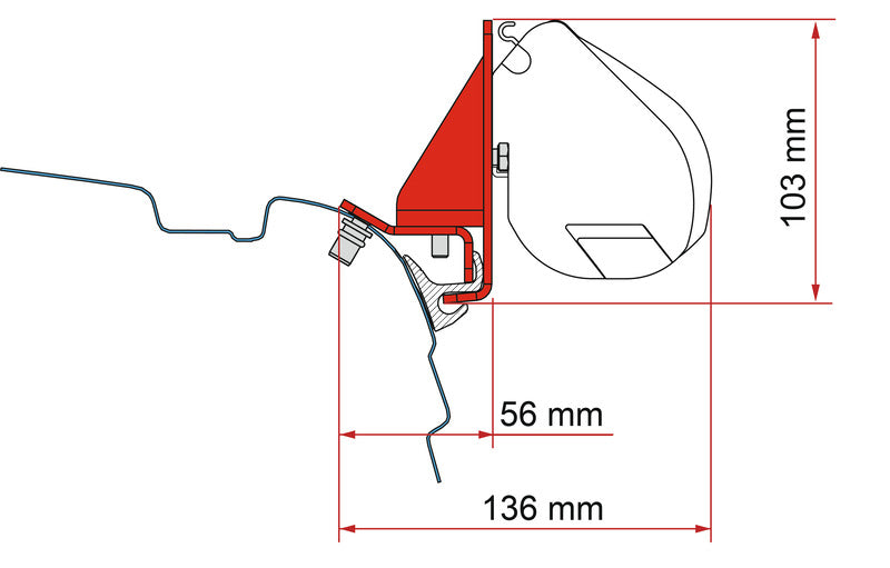 Montageadapter voor F35 PRO - VW T5/T6