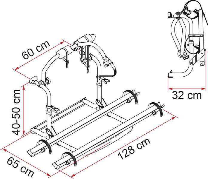 Achterdrager Carry Bike CL voor 2 wielen