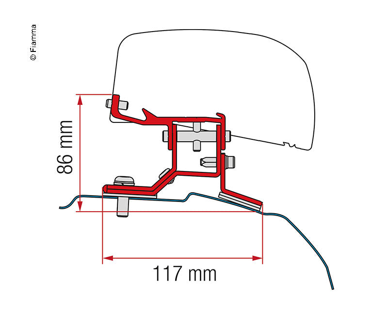 Adapter voor dakluifel F40van Ford Transit Aangepaste korte wielbasis UK-versie