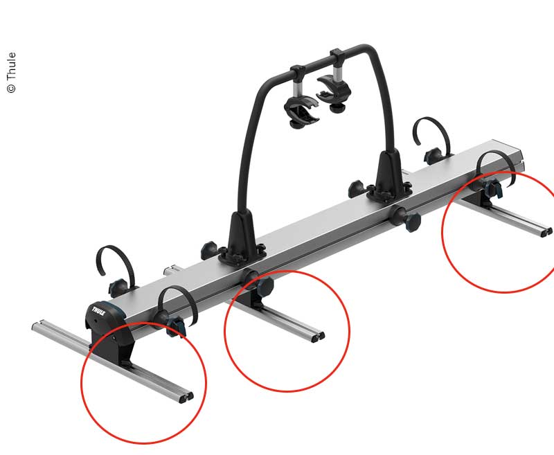 Montageset voor VeloSlide, 70cm montagerails (3 stuks)