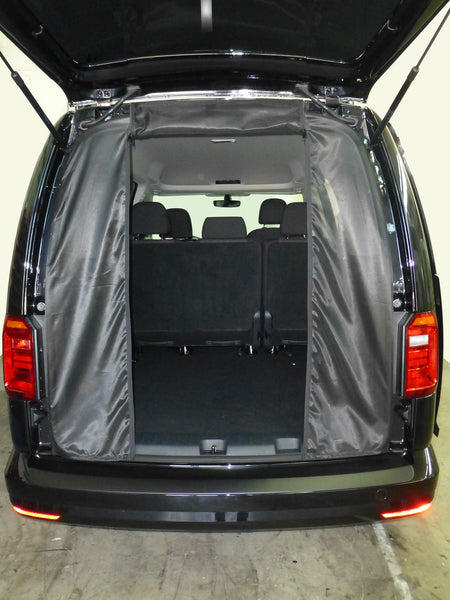 Muggennet VW Caddy 5 >2021 achterklep met verduistering, elastische band