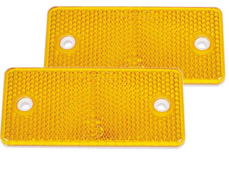 Reflector geel - rechthoekig 94 x 44 mm
