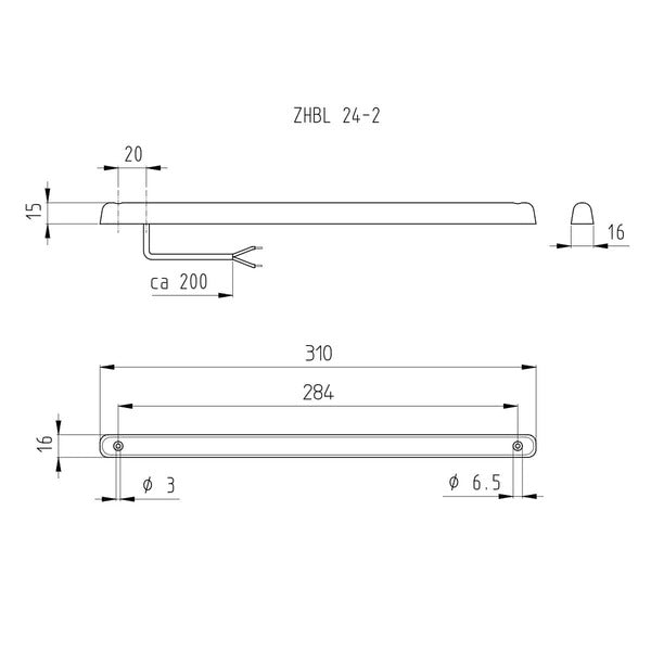 LED-hulpremlicht 28 LED, lens