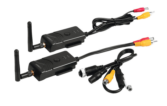 Radiotransmissie voor achteruitrijsystemen, 1x zender / 1x ontvanger
