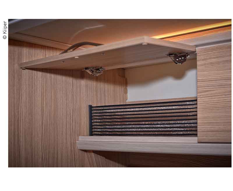 KIIPER-Mini opbergnet set 2, voor 400mm installatiebreedte, zwart gelinieerd