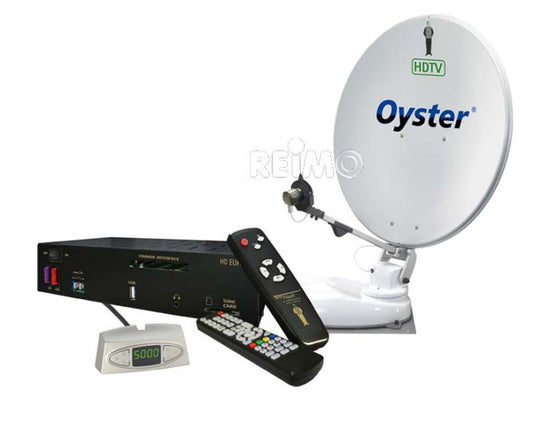 Satellietsysteem Oyster 65HDTV Schuine streep, Twin LNB