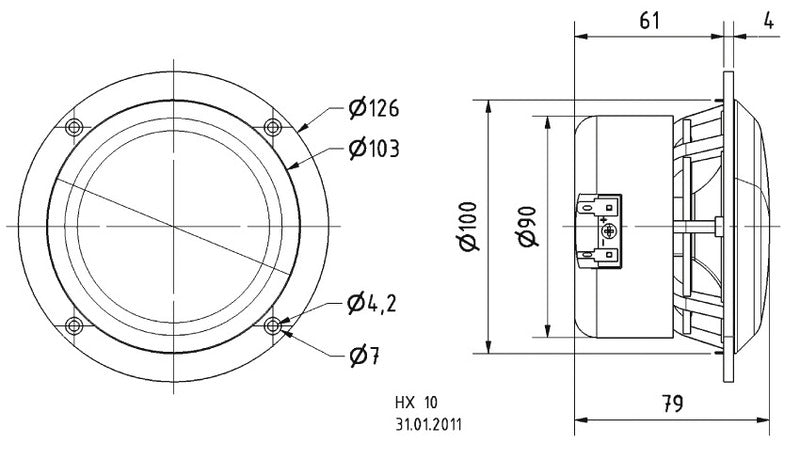 High-End-2 wegen Koaxialluidspreker 4'