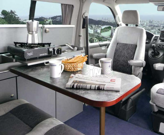 Tafelsysteem voor VW T6/5/4 Weekender en CityVan. Décor leisteen