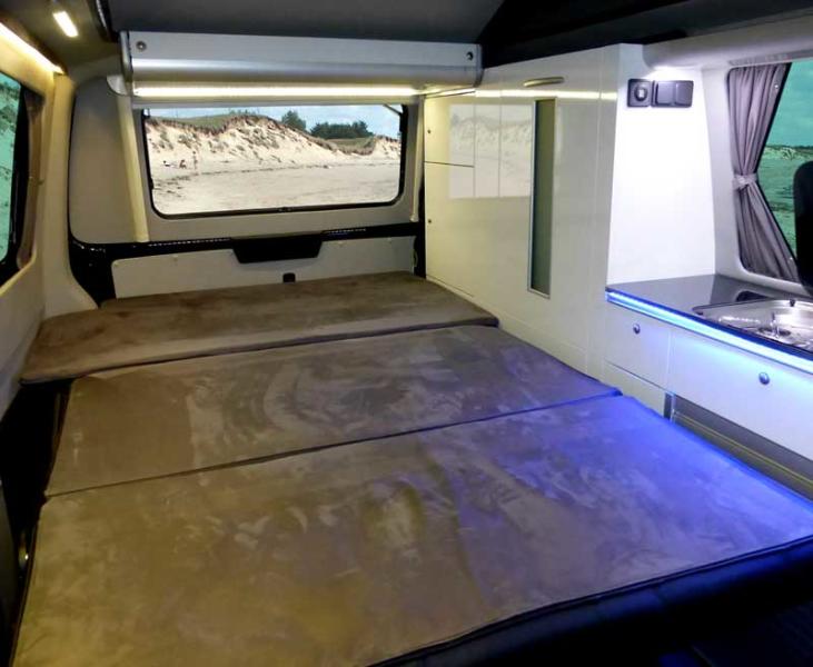 Camper slaapbank VW T6 TrioStyle V3000 Gr.10, 3 zits, bekledingsstof Austin