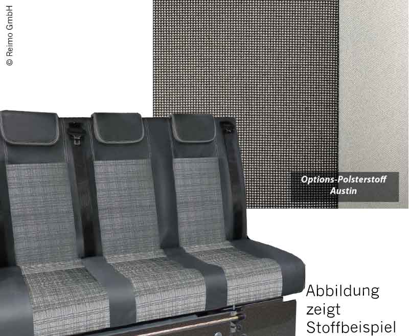 Slaapbank VW T5 Trio Style V3000 maat 10 3-zits Austin T5 2 warmtewisselaar Aust