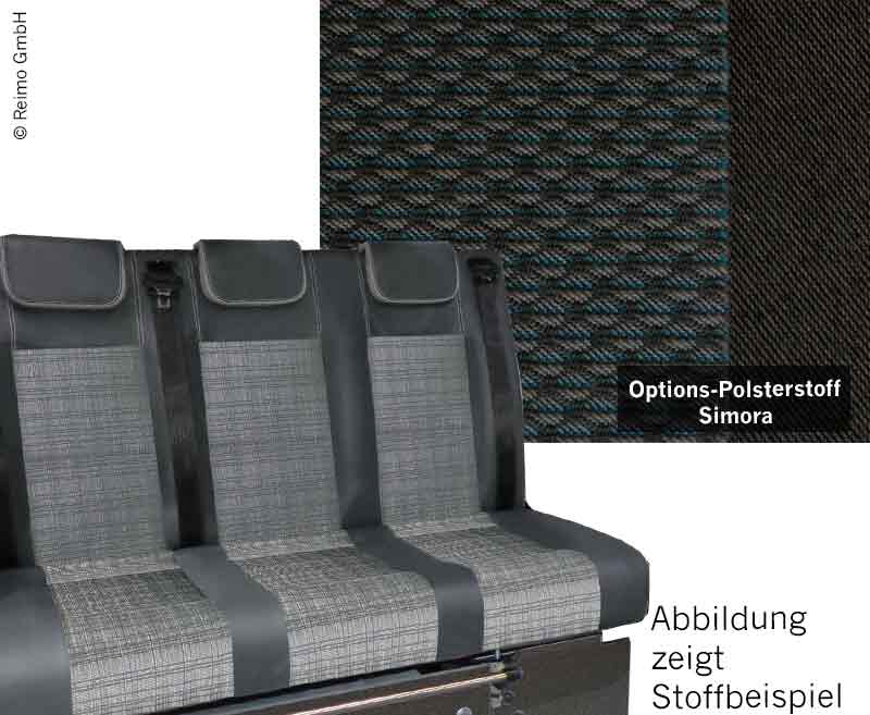 Slaapbank VW T6 Trio Style V3000 Gr.10 3-zits Simora T6 rechterhand aandrijving