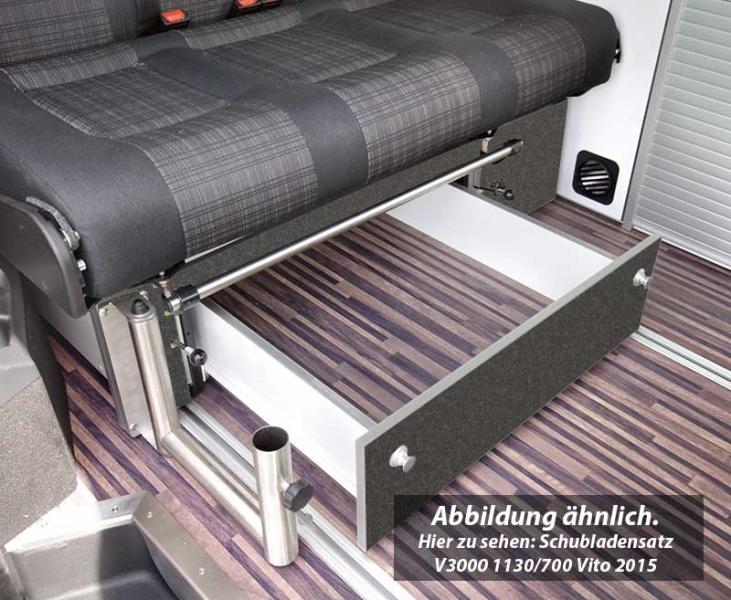 Schuiflade camper slaapbank VW T5&T6 V3000 Gr.10, TrioStyle