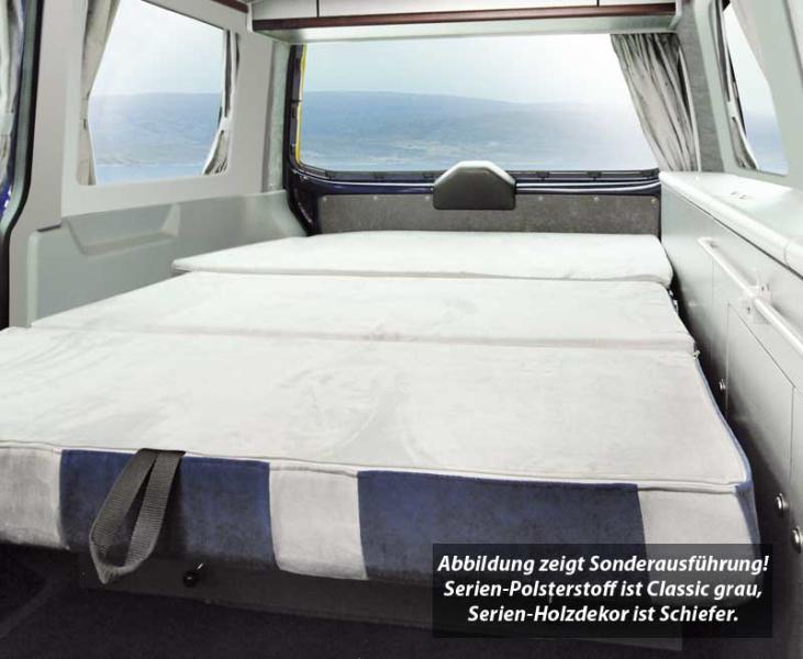 Slaapbank VW T6/T5 CityVan V3000 maat 14 1305 mm breed, 3-zits,