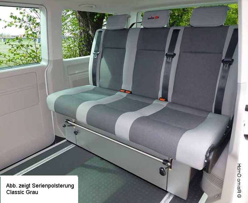 Slaapbank VW T6/T5 CityVan V3000 maat 14 1305 mm breed, 3-zits,