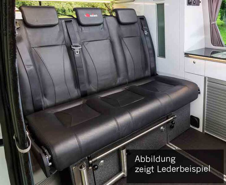 Slaapbank VW T6/T5 CityVan V3000 maat 14 1305 mm breed, 3-zits,