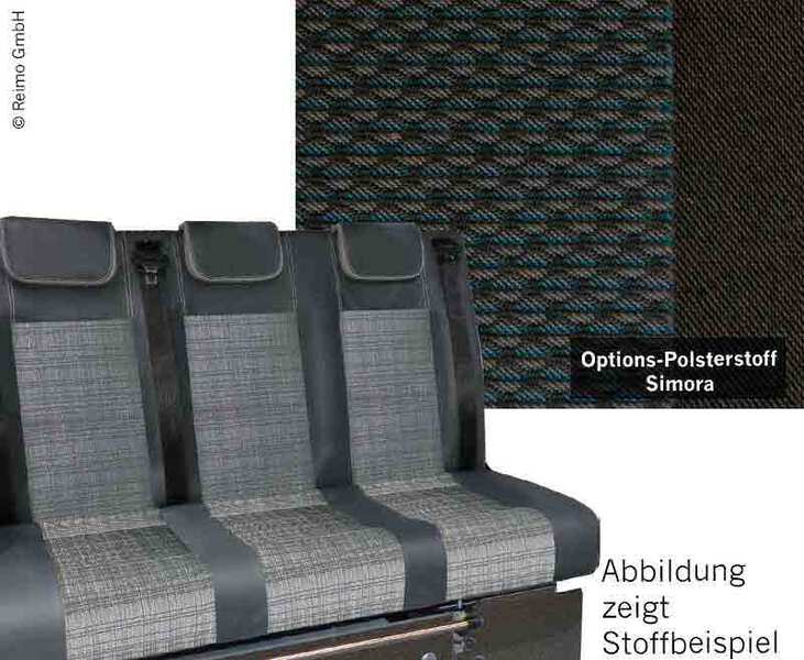 Slaapbank VW T6/T5 CityVan V3000 maat 14 1305 mm breed, 3-zits,