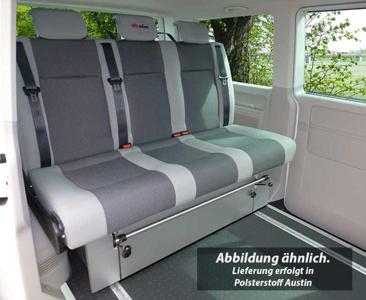 slaapbank VW T6/T5 V3000 maat 17, 1380 mm breed, 3-zits, achterbank T5 & T6
