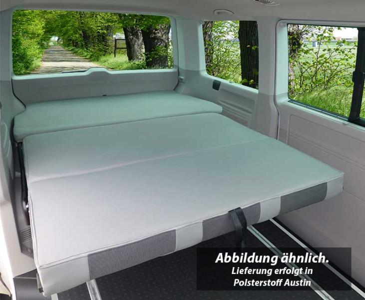 slaapbank VW T6/T5 V3000 maat 17, 1380 mm breed, 3-zits, achterbank T5 & T6