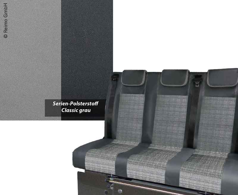 Slaapbank VW T6/T5 Trio Style V3000 Gr.8 1155mm breed, 3-zits smal,
