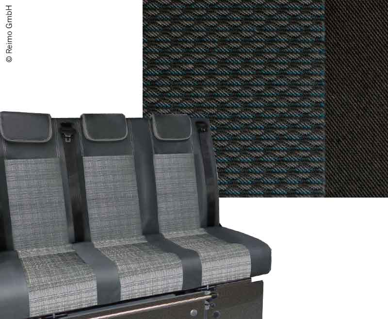 Slaapbank VW T6/T5 Trio Style V3000 Gr.8 1155mm breed, 3-zits smal,
