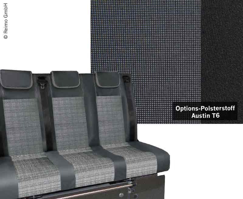 Slaapbank VW T6/T5 Trio Style V3000 Gr.8 1155mm breed, 3-zits smal,