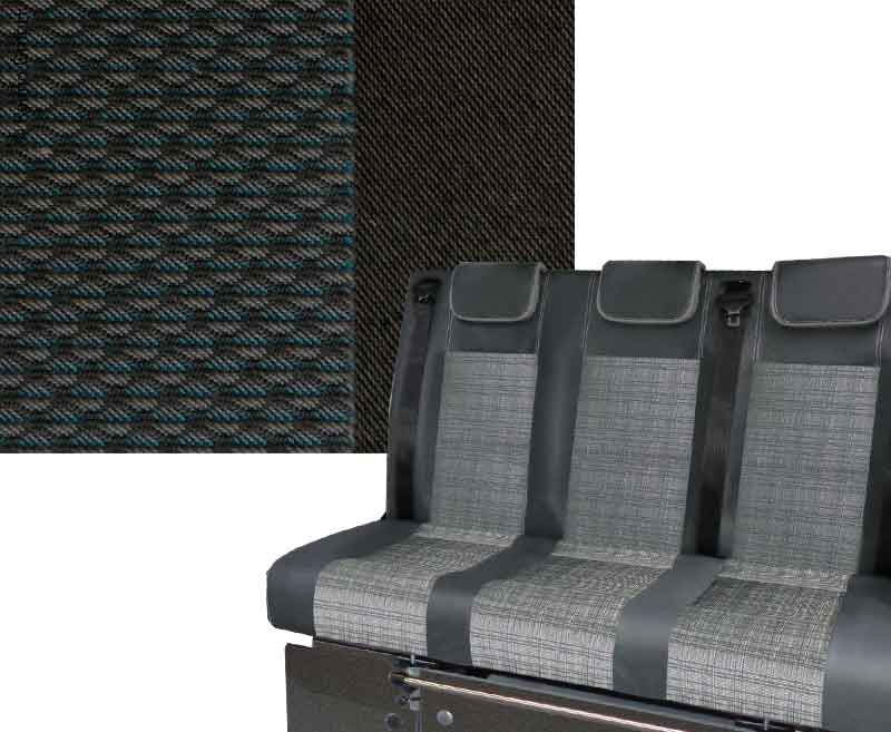 Slaapbank VW T6/T5 Trio Style V3000 Gr.8 1155mm breed, 3-zits smal,