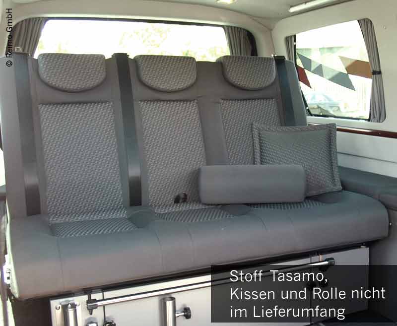 Schlafsitzbank VW T6/5 V3100 Gr.17 Vast 1380 mm breit,3-sitzig, kompl. gepolst.